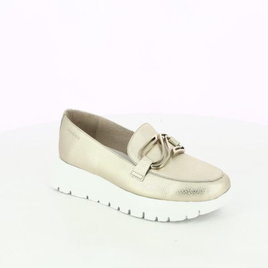 Kevin Ladies | Wonders Slip-Ons - Moccasins Gold