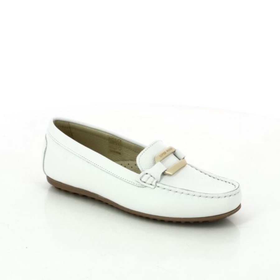 Kevin Ladies | River Woods Slip-Ons - Moccasins White