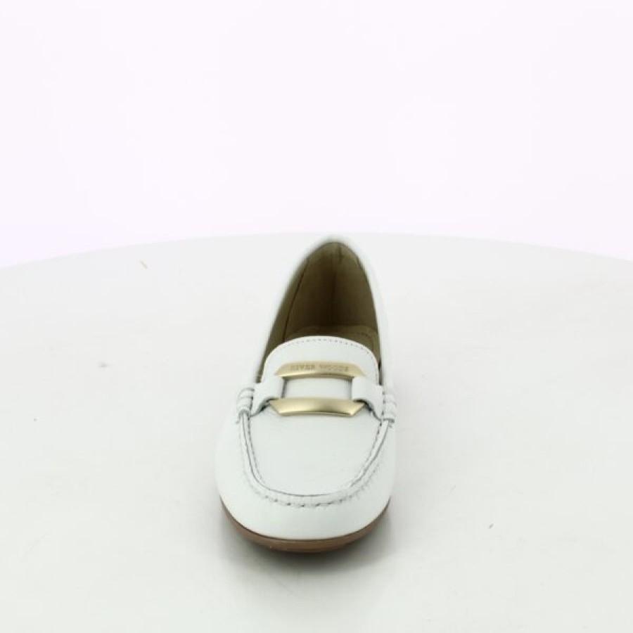 Kevin Ladies | River Woods Slip-Ons - Moccasins White