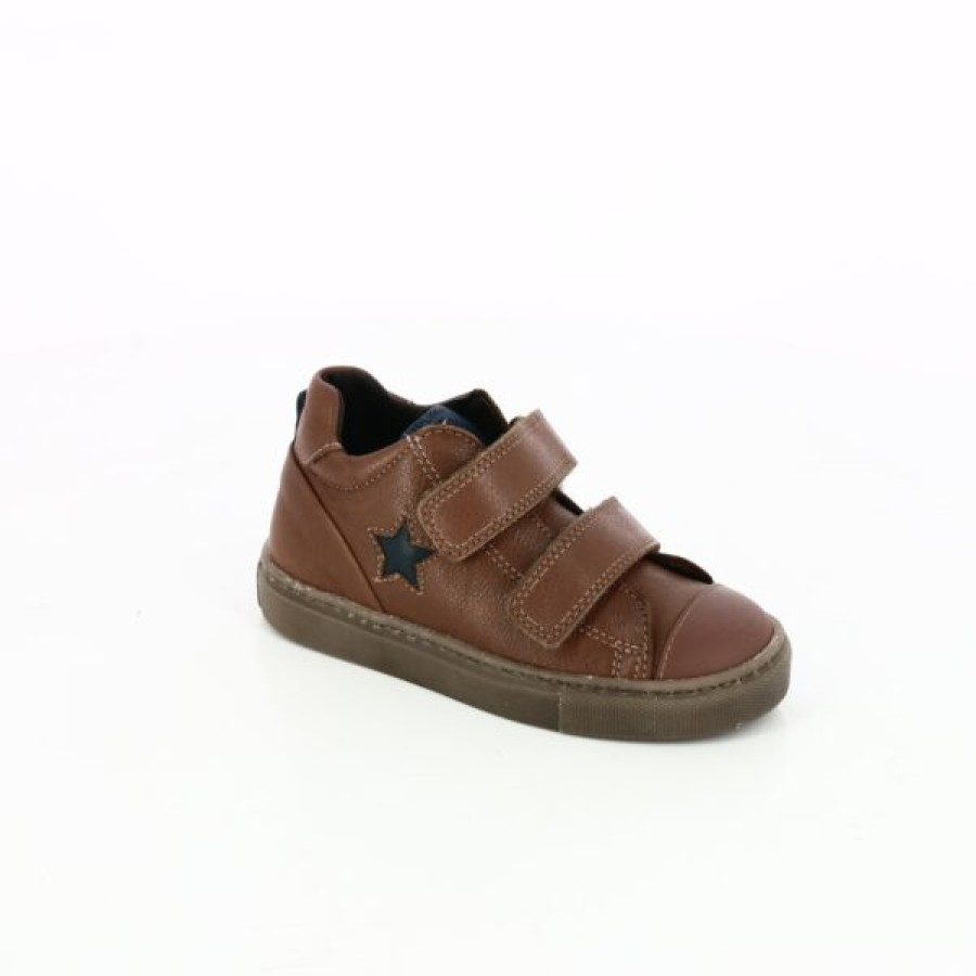 Kevin Boys | Kipling Velcro shoes Cognac