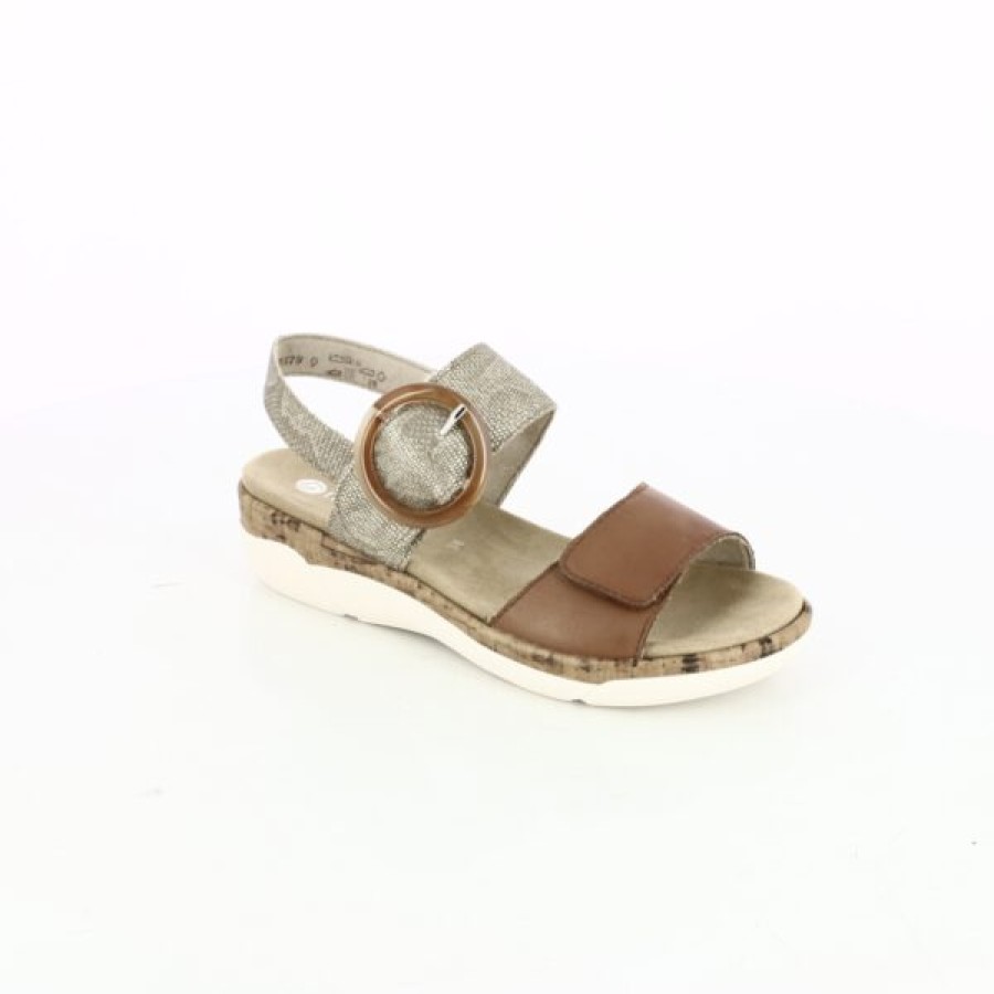 Kevin Ladies | Remonte Sandals Cognac