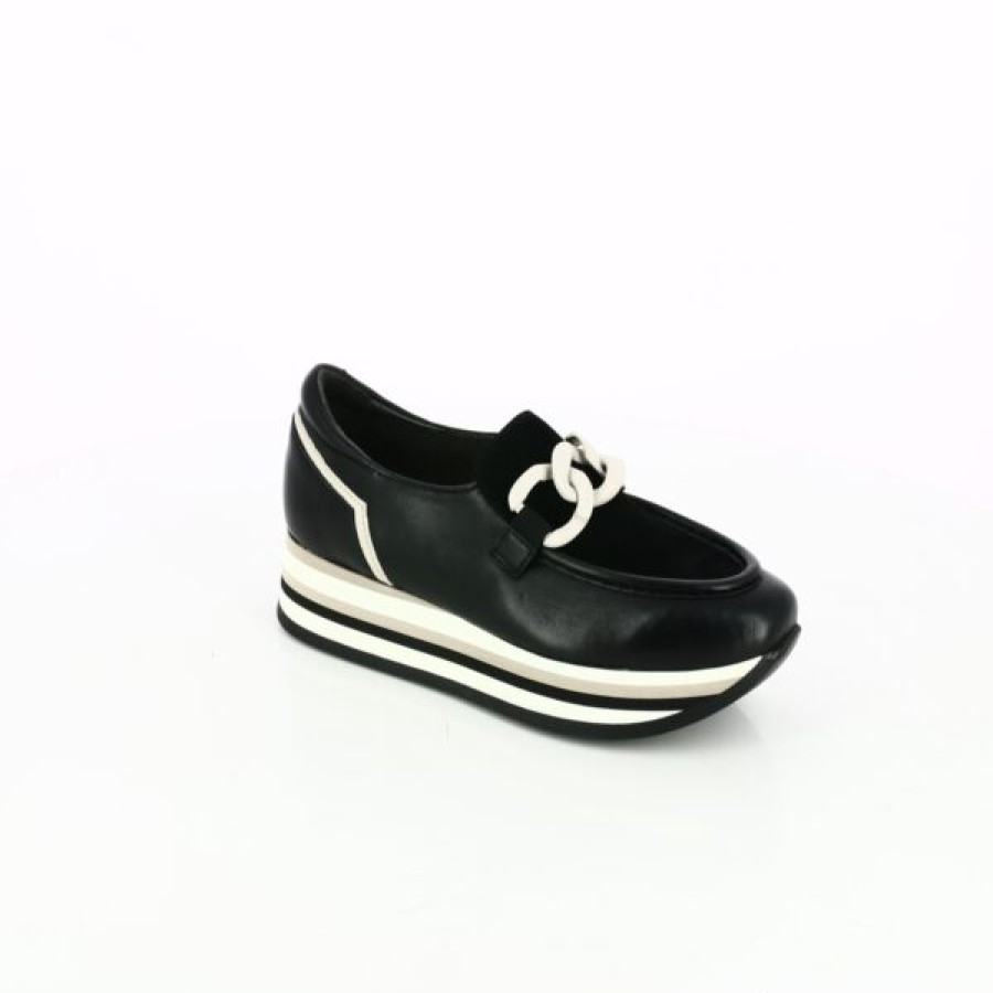 Kevin Ladies | Softwaves Loafers - Black Moccasins