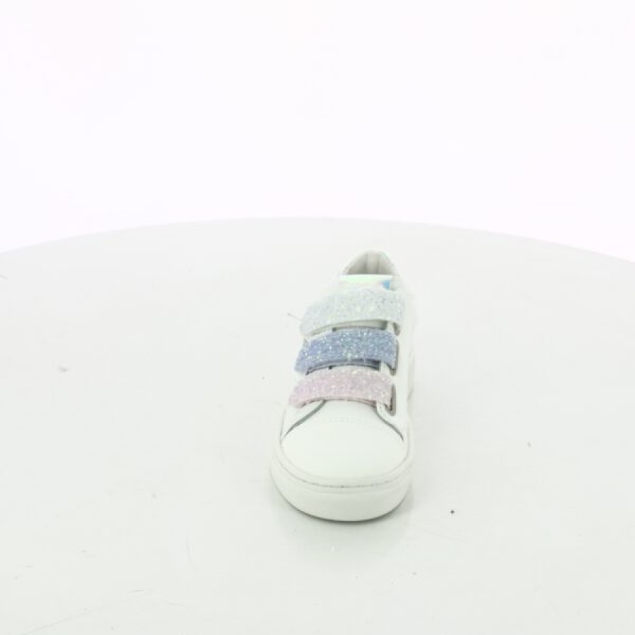 Kevin Girls | Little David Velcro shoes White