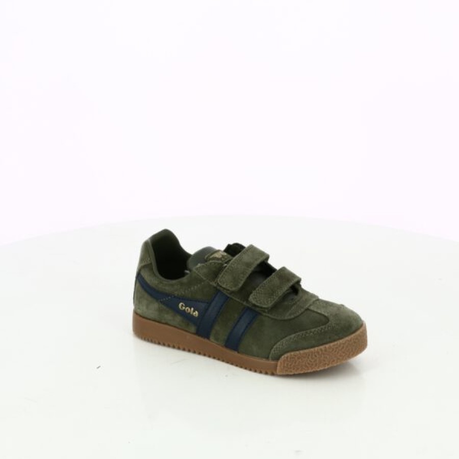 Kevin Boys | Throat Velcro shoes Khaki