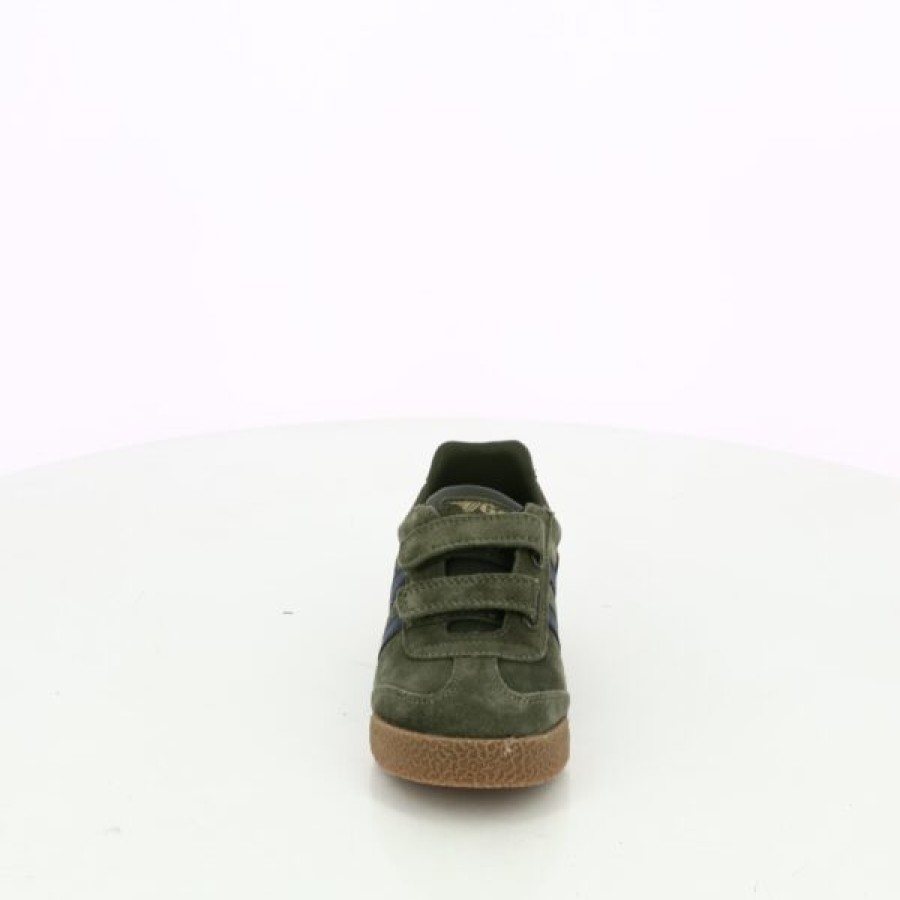 Kevin Boys | Throat Velcro shoes Khaki