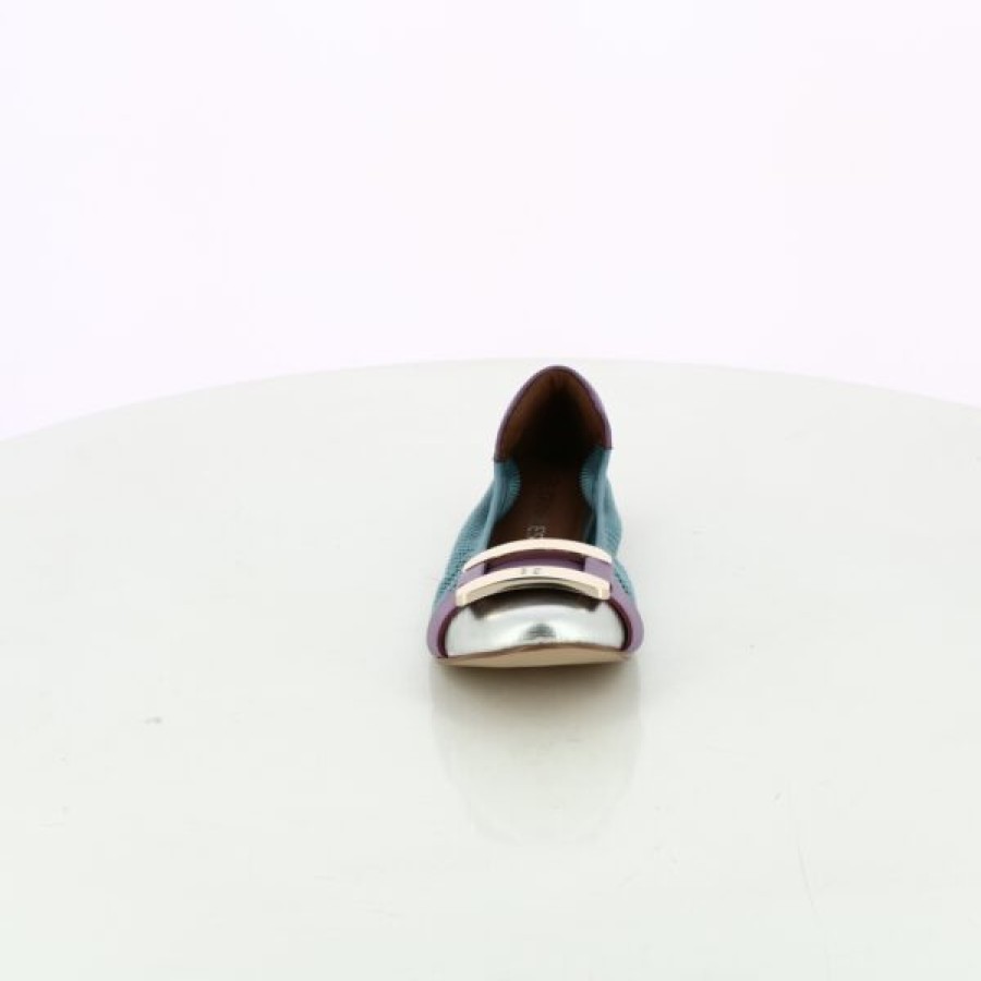 Kevin Ladies | Crinkles Ballerinas Blue