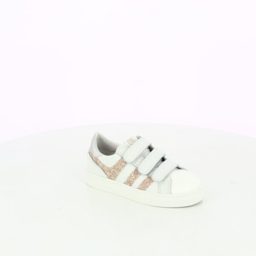 Kevin Girls | Little David Velcro shoes White