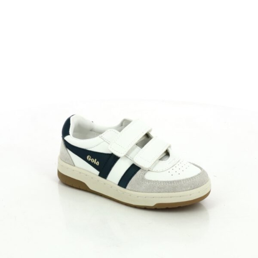 Kevin Boys | Throat Velcro Shoes White